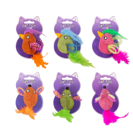 Worlds of Pet Glitter Cat Toy With Catnip x 6 Pack
