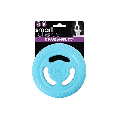 Smart Choice Rubber Wheel Dog Toy with Squeaker