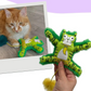 Hoppy Cat Plush Toy – Bouncy Tail with Fluffy Pom-Pom – 16cm Interactive Cat Toy