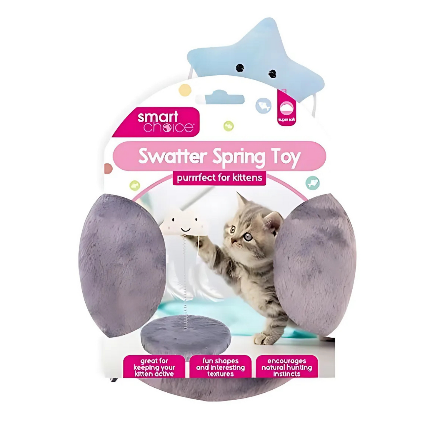Swatter Spring Toy – Interactive Plush Toy for Kittens and Cats