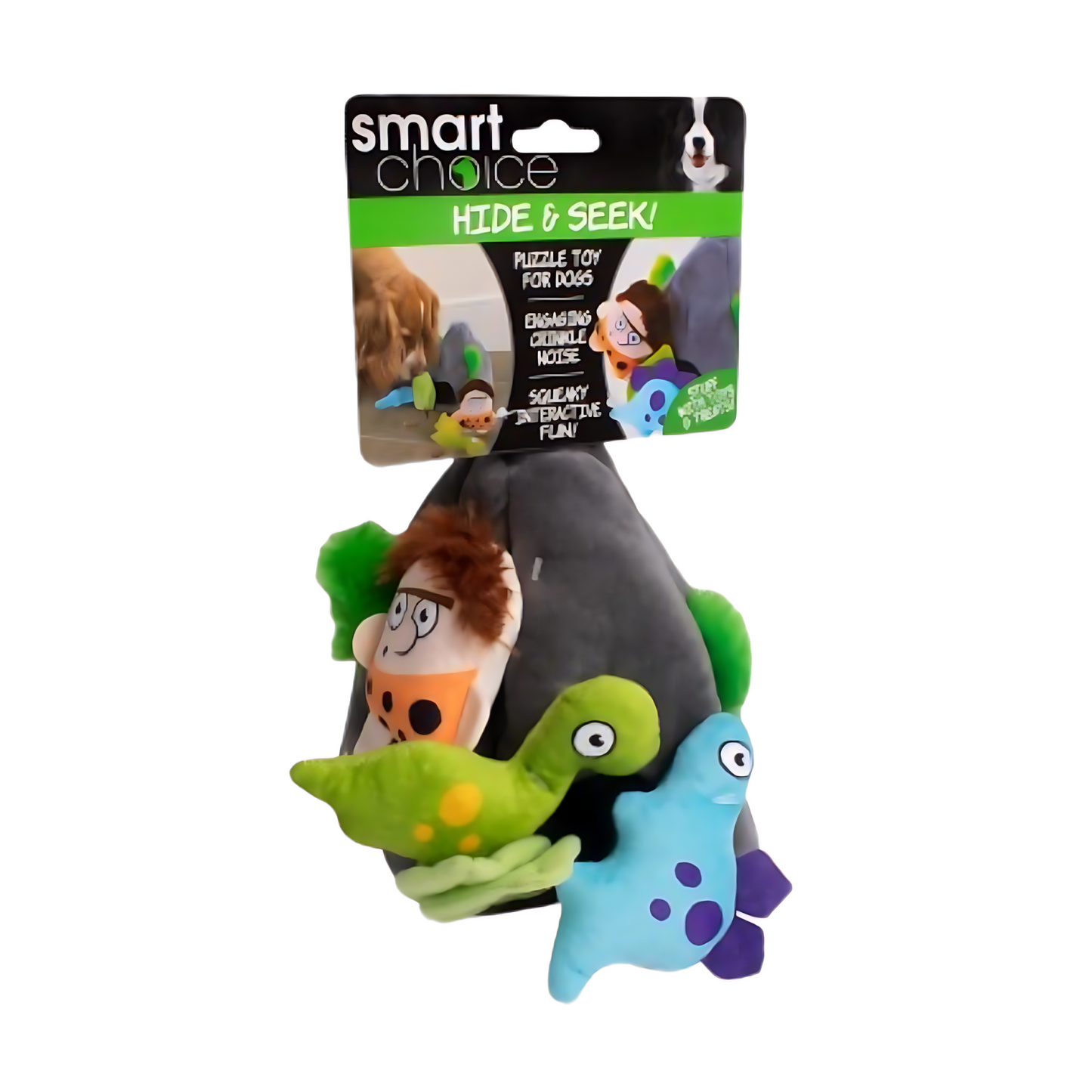 Smart Choice Crinkle Cave Squeaky Hide & Seek Dog Toy