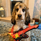 WufWuf Guitar and Microphone, Wearable Squeaky Rope Plush Toys for Dogs