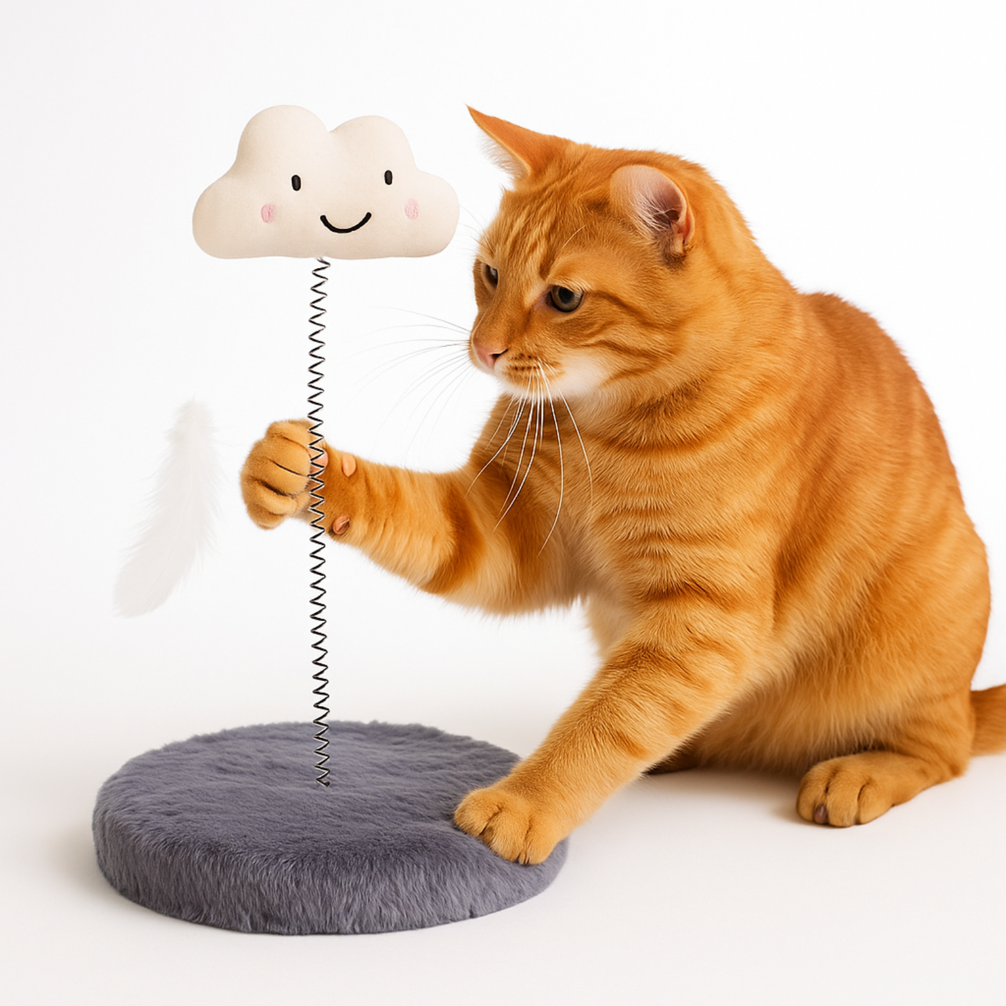 Swatter Spring Toy – Interactive Plush Toy for Kittens and Cats