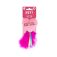 Heart-Shaped Catnip Cat Toy Trio with Feathers - 3 Bright Colours