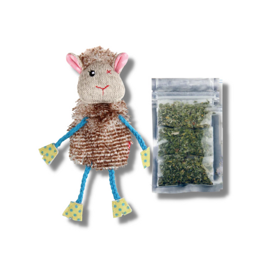 GiGwi - Sheep Cat Toy with Silvervine in 3 Refillable Ziplock